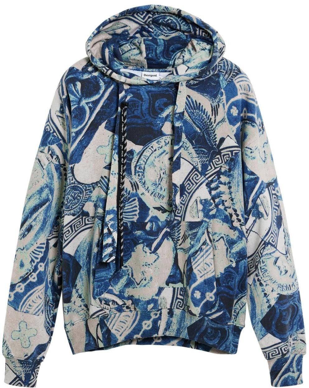 Desigual Mikina  krémová / modrá / nebesky modrá / tmavomodrá