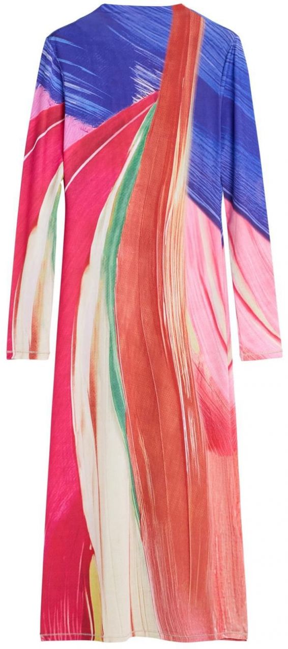 Desigual Šaty  kráľovská modrá / petrolejová / mandarínková / tmavoružová