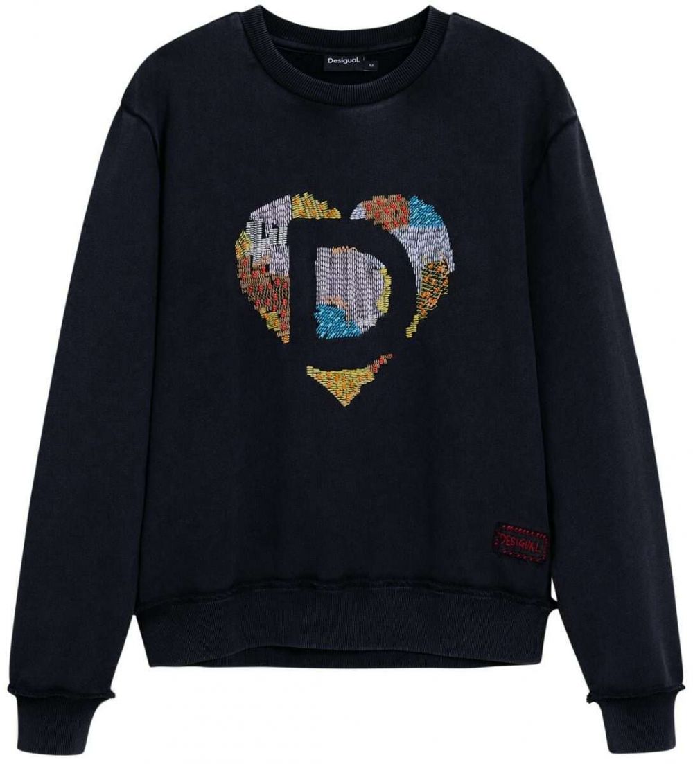 Desigual Mikina  žltá / svetlosivá / čierna