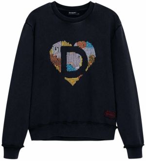 Desigual Mikina  žltá / svetlosivá / čierna