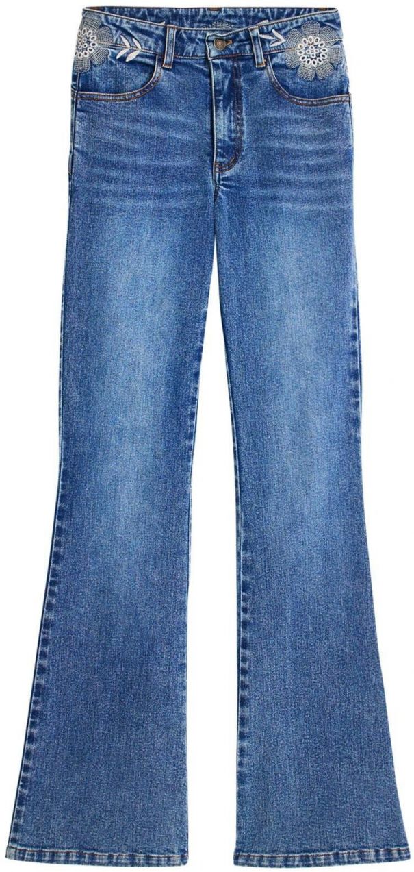 Desigual Džínsy  modrá denim / biela