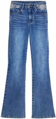 Desigual Džínsy  modrá denim / biela