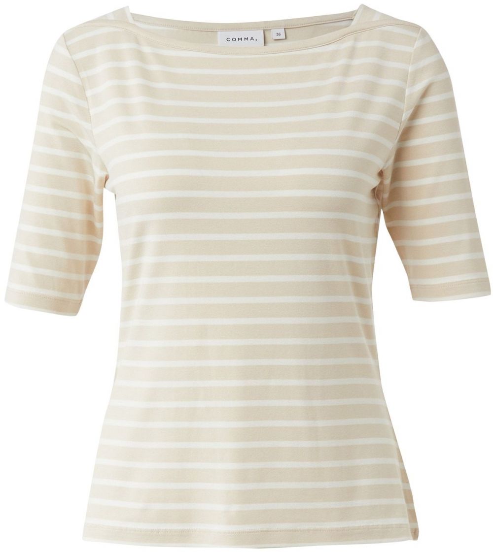 COMMA Tričko  tmelová / šedobiela