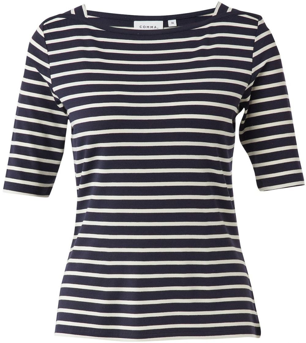 COMMA Tričko  námornícka modrá / biela