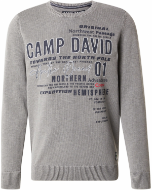 CAMP DAVID Sveter  sivá / tmavosivá / biela