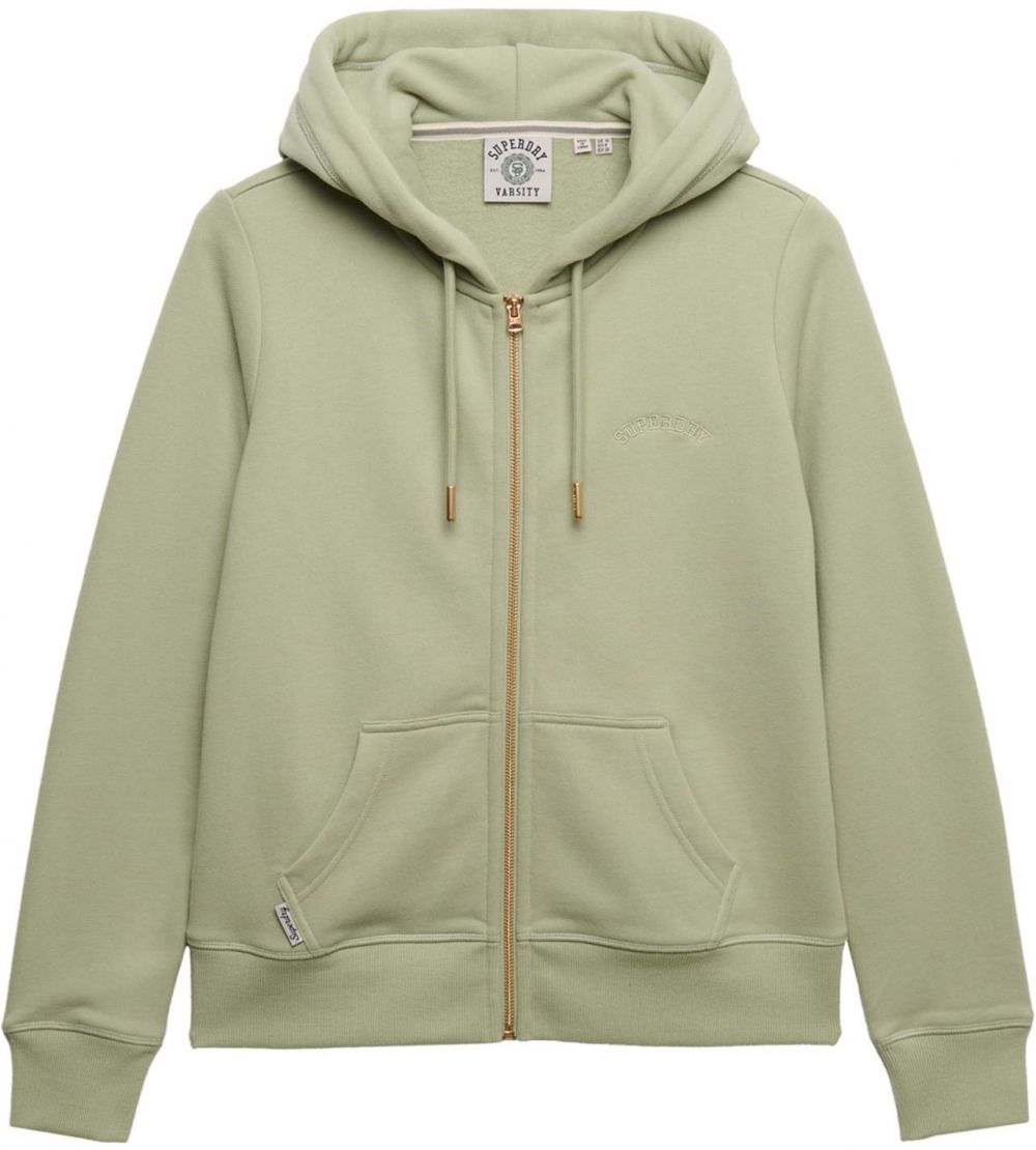 Superdry Tepláková bunda 'ESSENTIAL'  pastelovo zelená