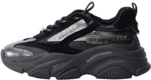 STEVE MADDEN Nízke tenisky 'Posses'  čierna / strieborná