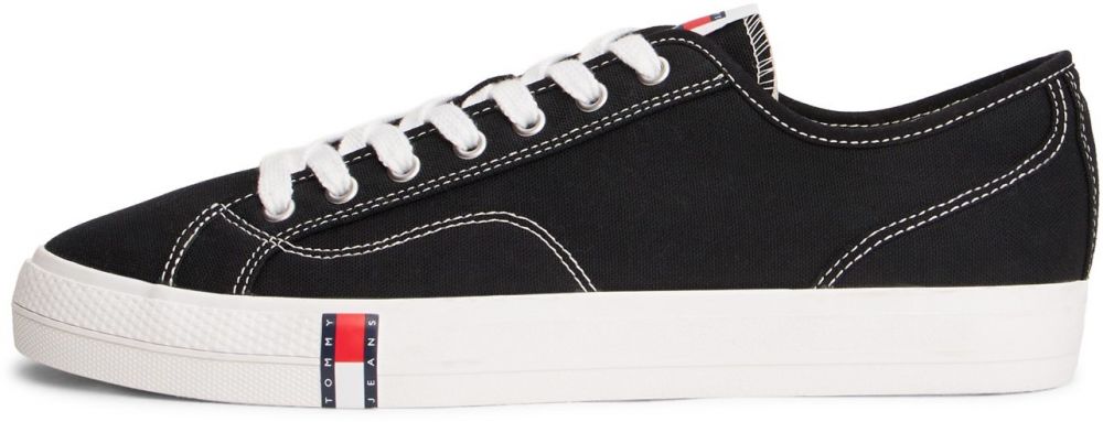 Tommy Jeans Nízke tenisky  červená / čierna / biela