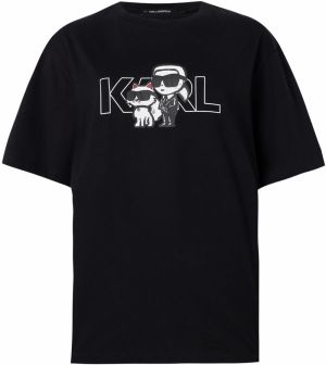 Karl Lagerfeld Tričko  červená / čierna / biela