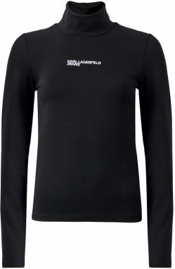 KARL LAGERFELD JEANS Tričko  čierna / biela