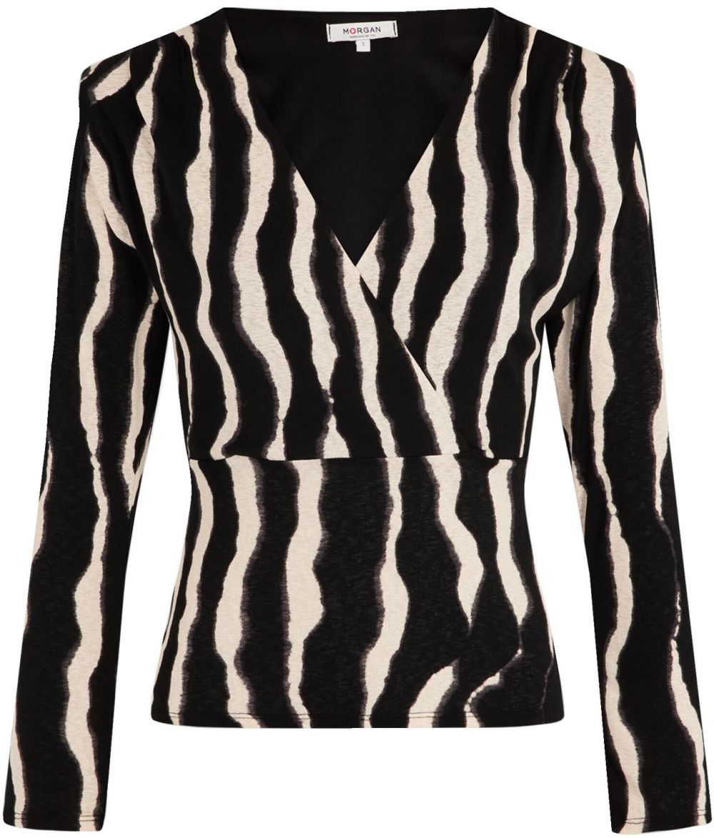 Morgan Blúzka '251-TIBLO'  čierna / biela