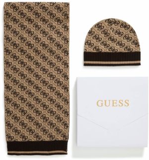 GUESS Čiapky  piesková / tmavohnedá