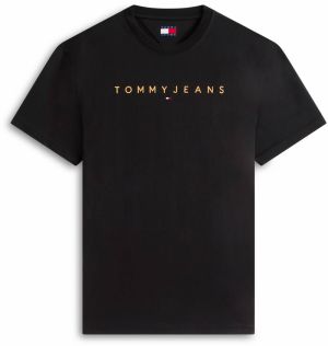 Tommy Jeans Tričko  oranžová / čierna