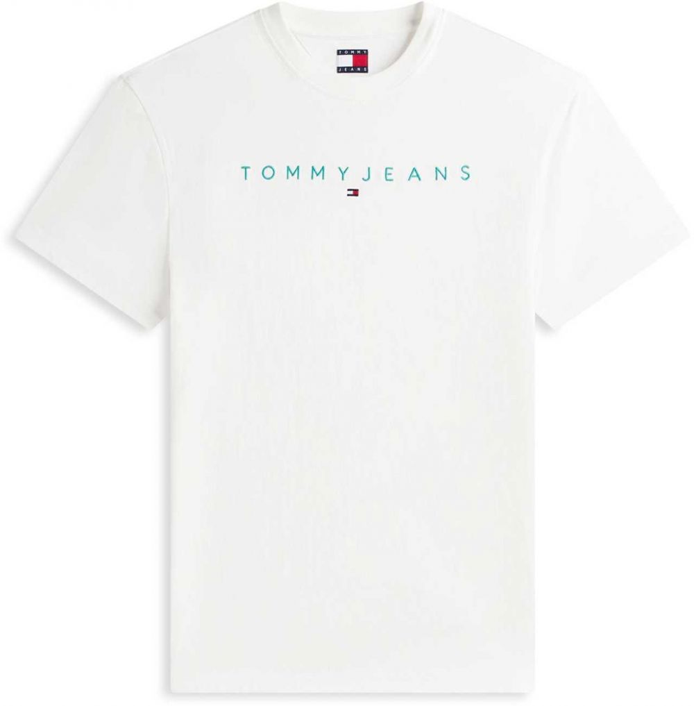 Tommy Jeans Tričko  tyrkysová / biela