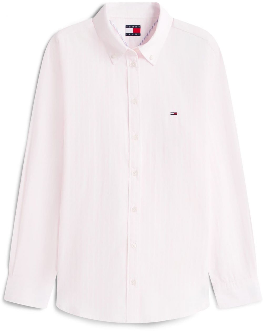 Tommy Jeans Blúzka  tmavomodrá / pastelovo ružová / červená / biela