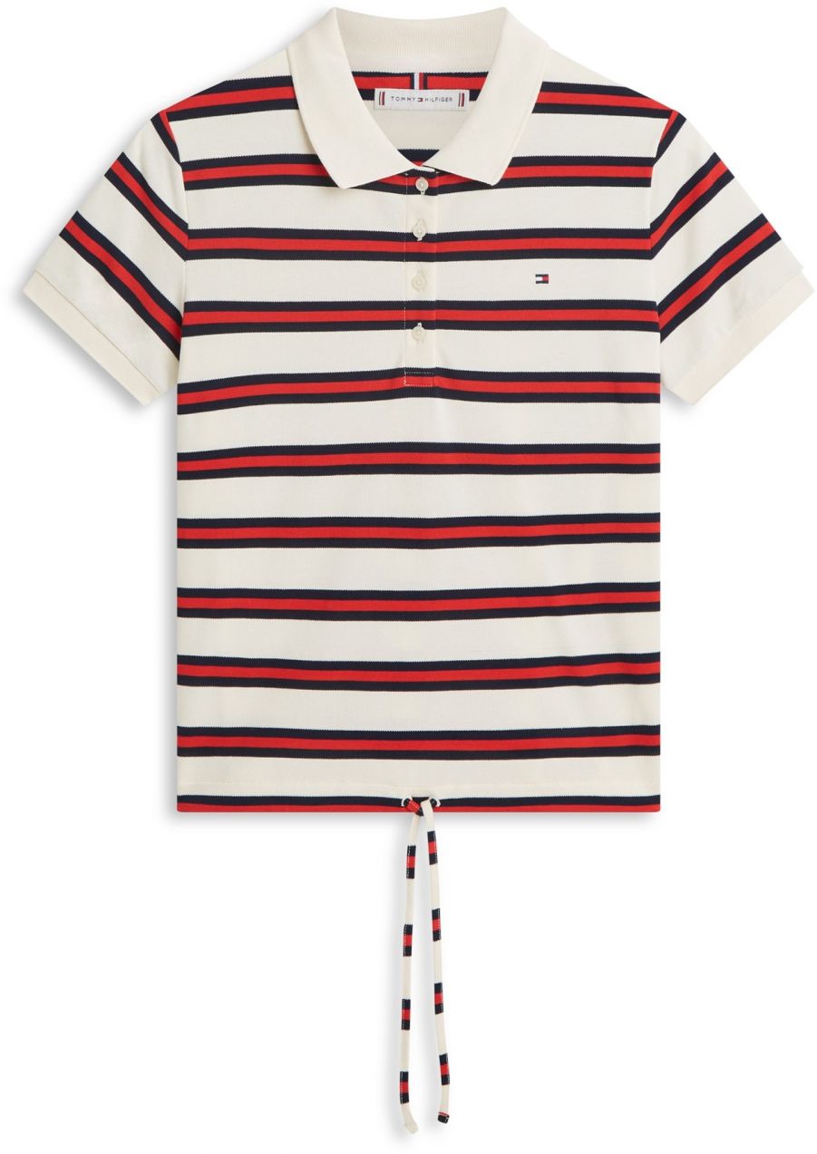 TOMMY HILFIGER Tričko  červená / čierna / biela