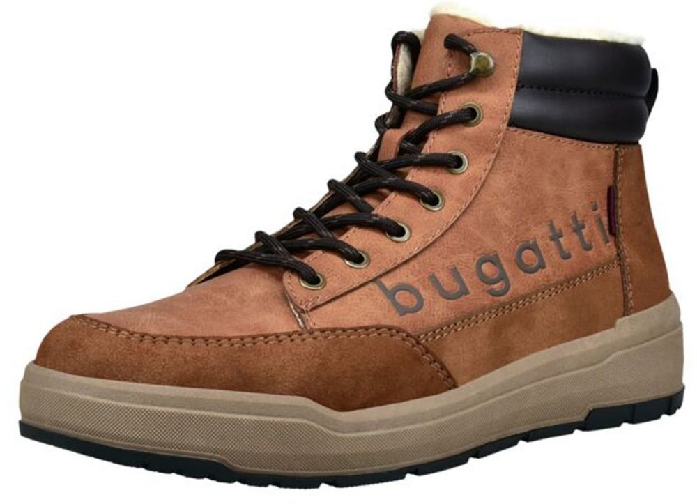 bugatti Šnurovacie čižmy  hnedá / koňaková / tmavosivá / čierna