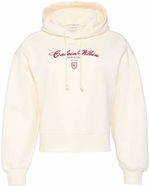 Calvin Klein Jeans Mikina  slonová kosť / vínovo červená / čierna