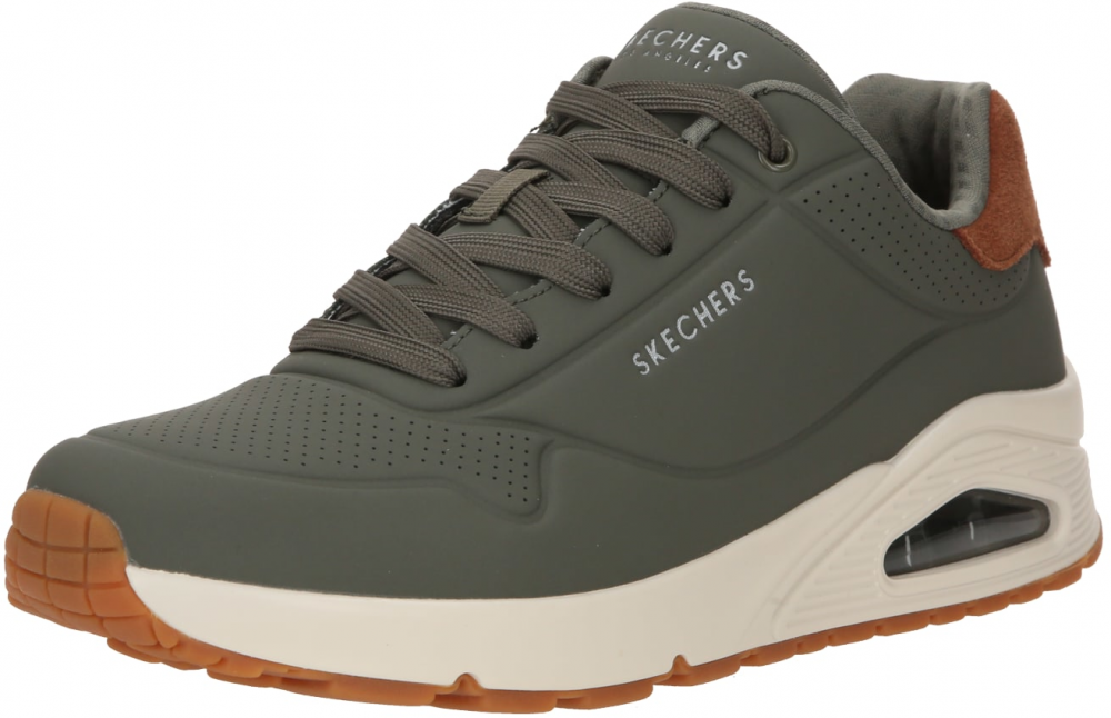 SKECHERS Nízke tenisky 'Uno - Suited On Air'  olivová / biela