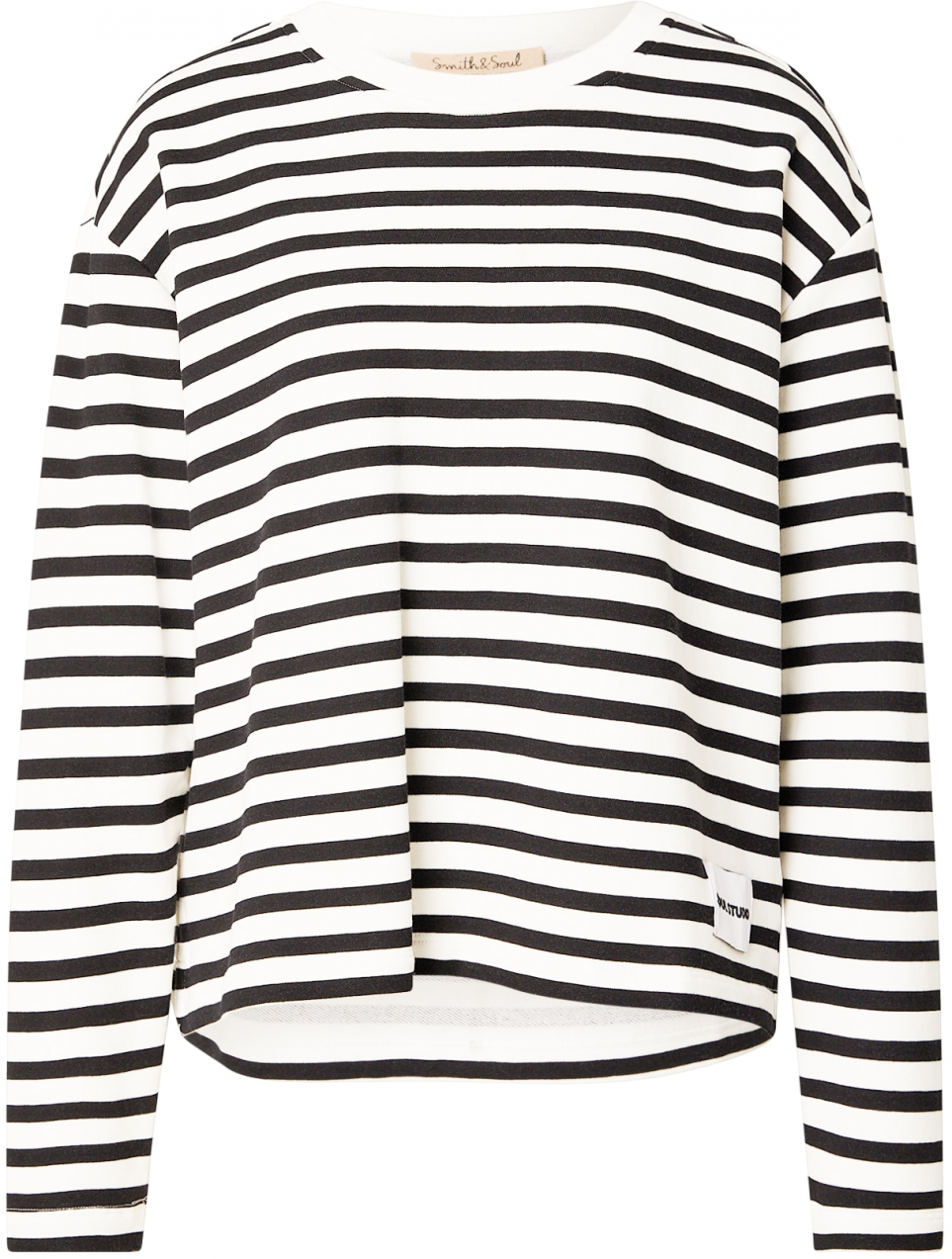 Smith&Soul Tričko  čierna / biela