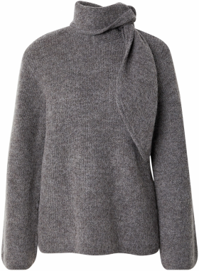 SELECTED Sveter 'SLFLULU'  sivá melírovaná