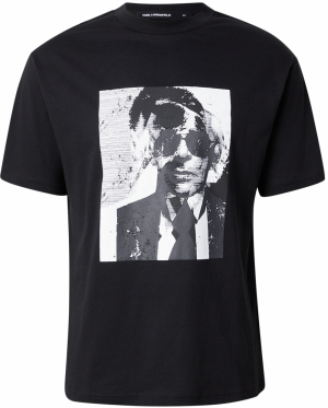 Karl Lagerfeld Tričko  čierna / biela