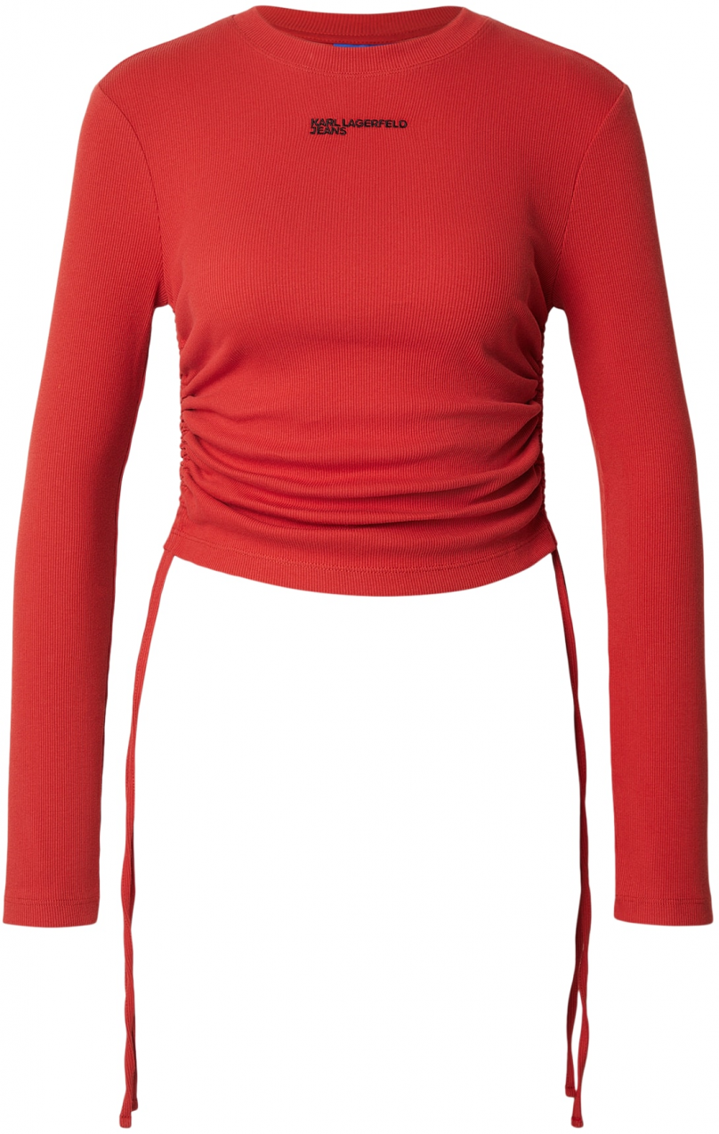 KARL LAGERFELD JEANS Tričko  brusnicová / čierna