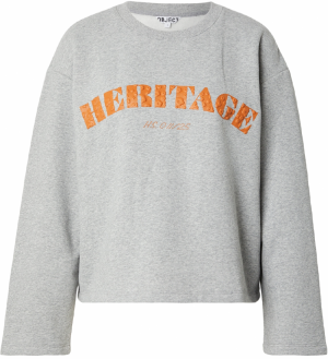 OBJECT Mikina 'OBJCAYA'  sivá melírovaná / homárová