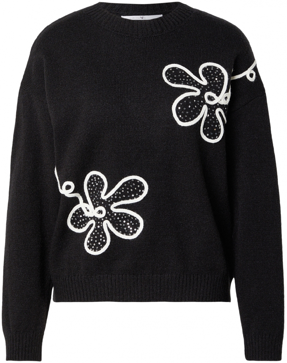 Hailys Sveter 'Mi44ra'  čierna / biela