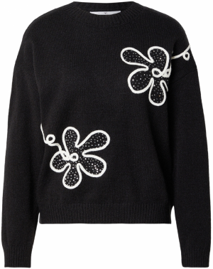 Hailys Sveter 'Mi44ra'  čierna / biela