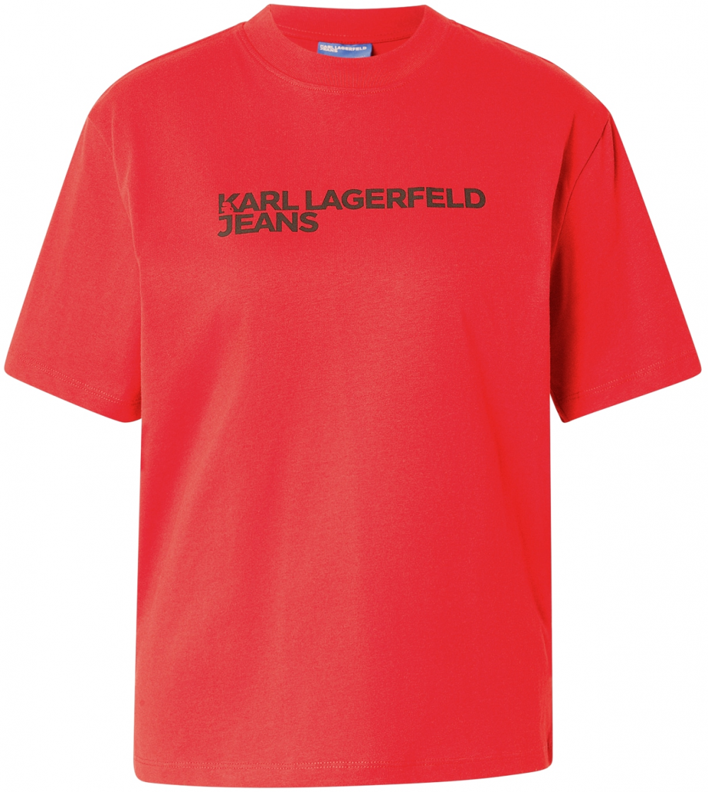 KARL LAGERFELD JEANS Tričko  červená / čierna