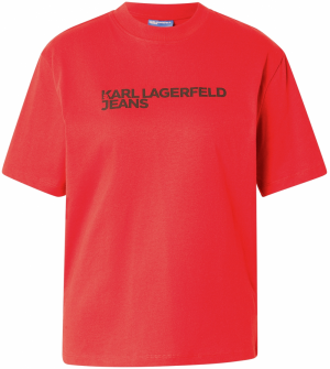 KARL LAGERFELD JEANS Tričko  červená / čierna