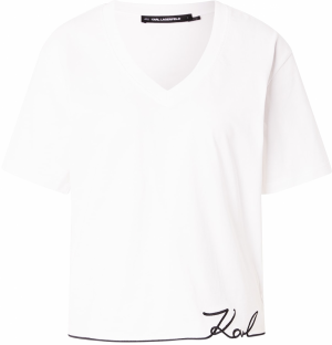 Karl Lagerfeld Tričko  čierna / biela