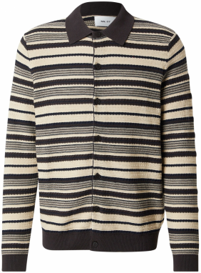 NN07 Kardigán 'Nolan'  béžová / námornícka modrá / tmavohnedá