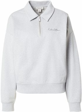 Calvin Klein Jeans Mikina  sivá melírovaná / čierna