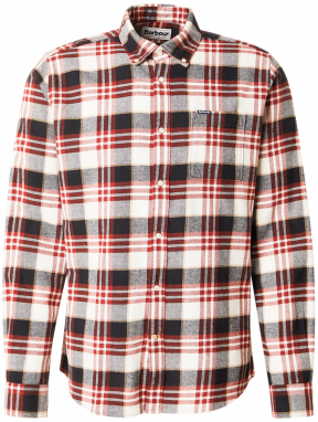 Barbour Košeľa 'Fallbay'  červená / čierna / biela