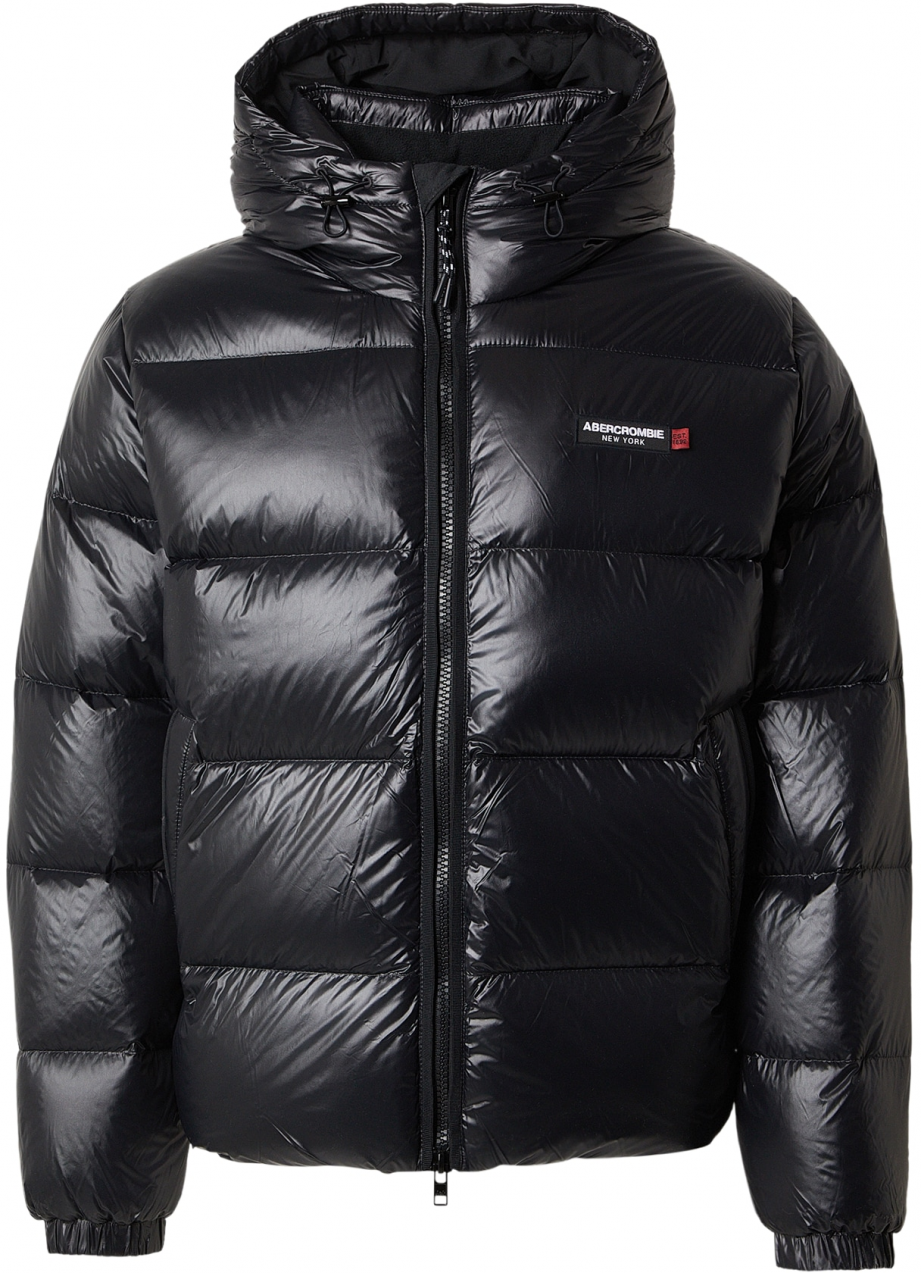 Abercrombie & Fitch Zimná bunda  čierna / biela