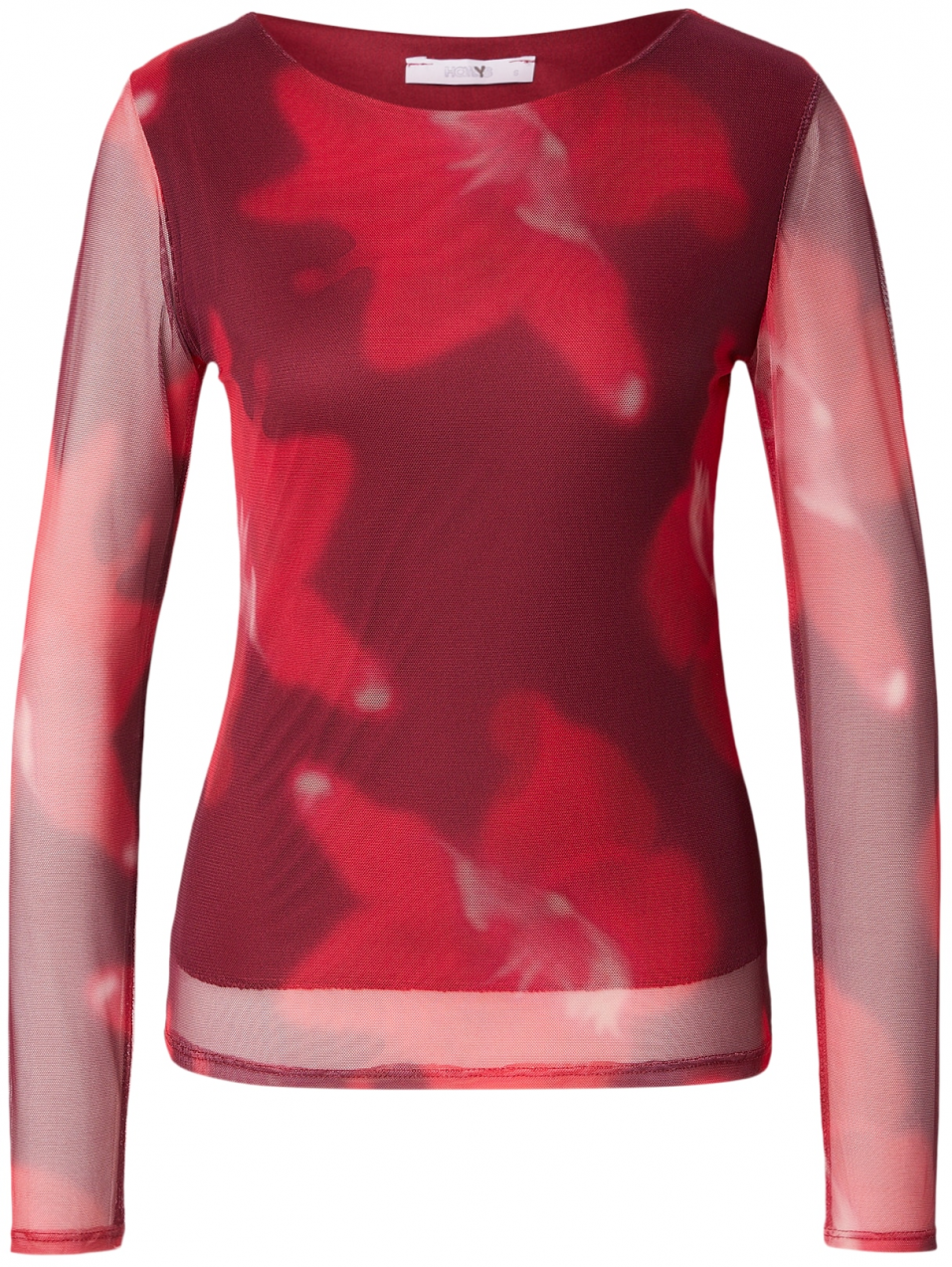 Hailys Tričko 'Kr44isty'  bordová / krvavo červená / biela ako vlna