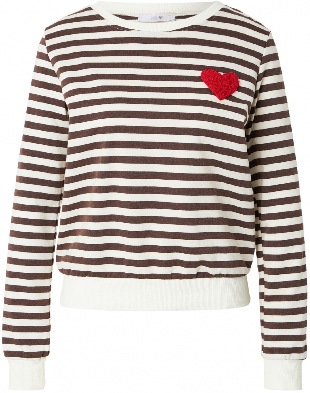 Hailys Mikina 'Ne44va'  čokoládová / červená / biela