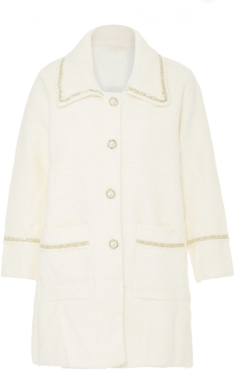 ALARY Kardigán  zlatá / biela ako vlna