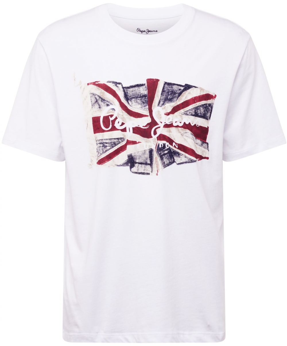 Pepe Jeans Tričko  béžová / námornícka modrá / vínovo červená / biela