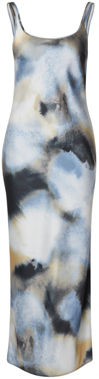 Samsøe Samsøe Večerné šaty 'SUNNA'  tmavomodrá / modrosivá / horčicová / tmavosivá