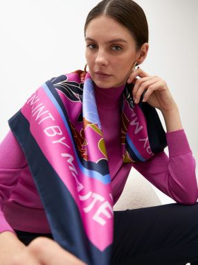 Lola Casademunt Šatka  tmavozelená / fialová / neónovo ružová / čerešňová