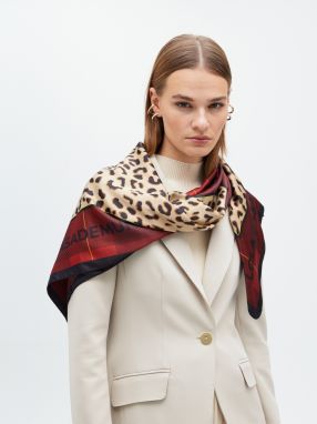 Lola Casademunt Šatka  béžová / bordová / čierna