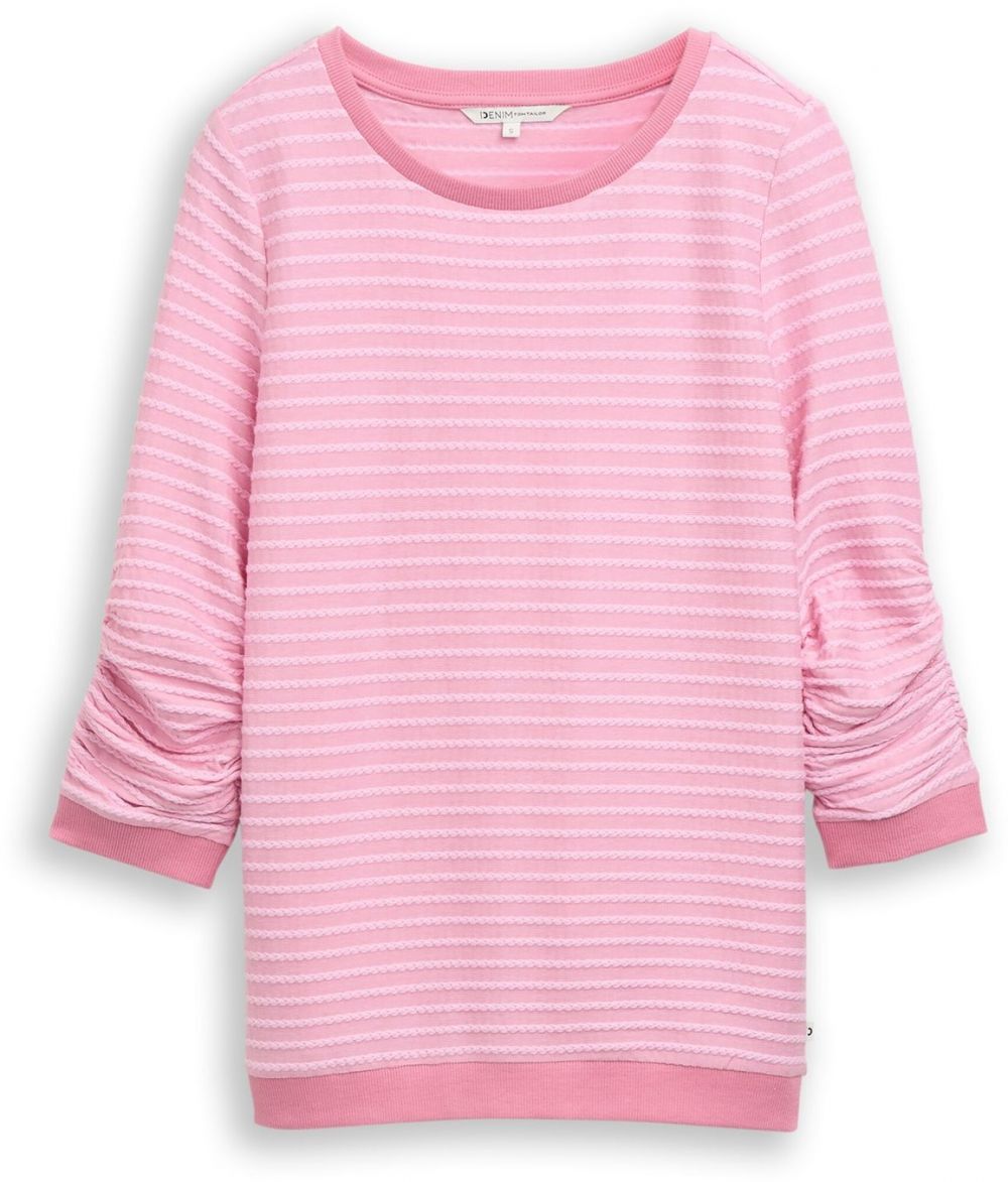 TOM TAILOR DENIM Mikina  ružová / svetloružová