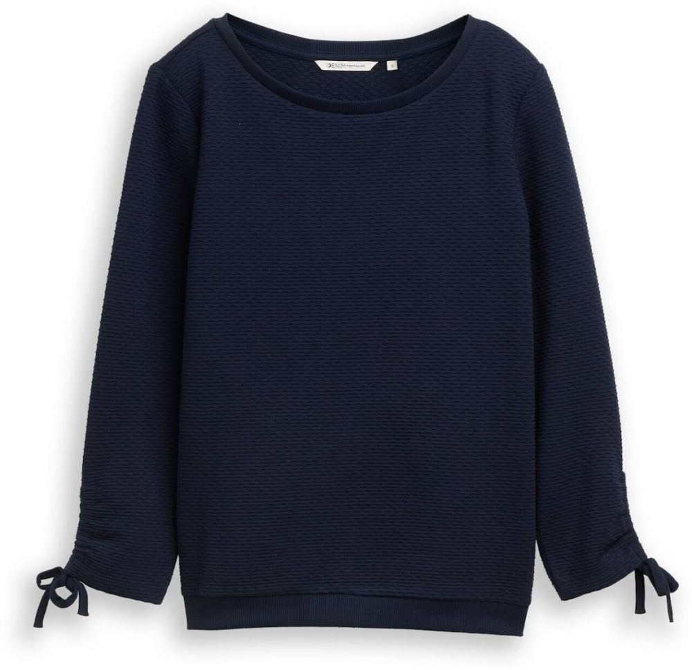 TOM TAILOR DENIM Mikina  tmavomodrá
