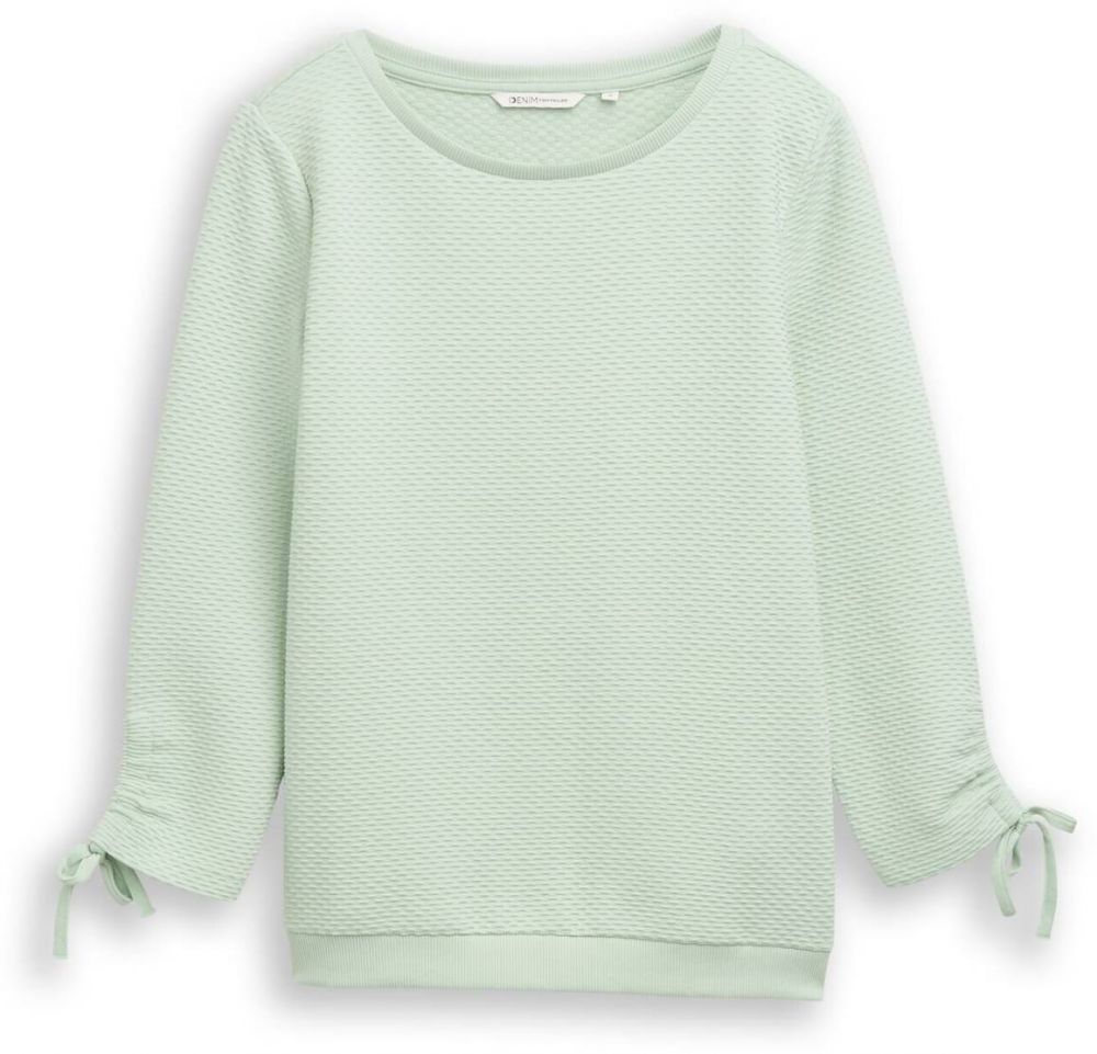 TOM TAILOR DENIM Mikina  pastelovo zelená