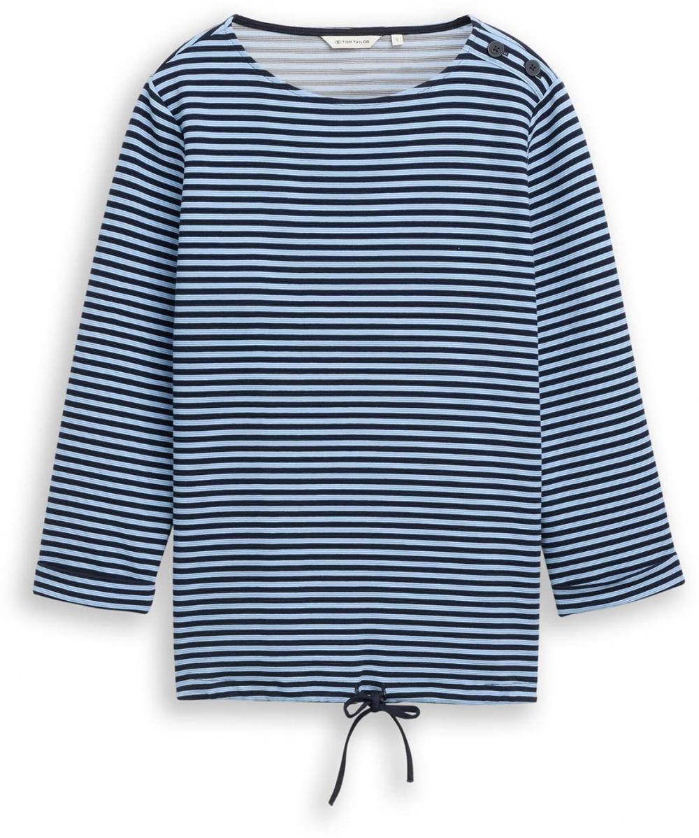 TOM TAILOR Tričko  námornícka modrá / nebesky modrá