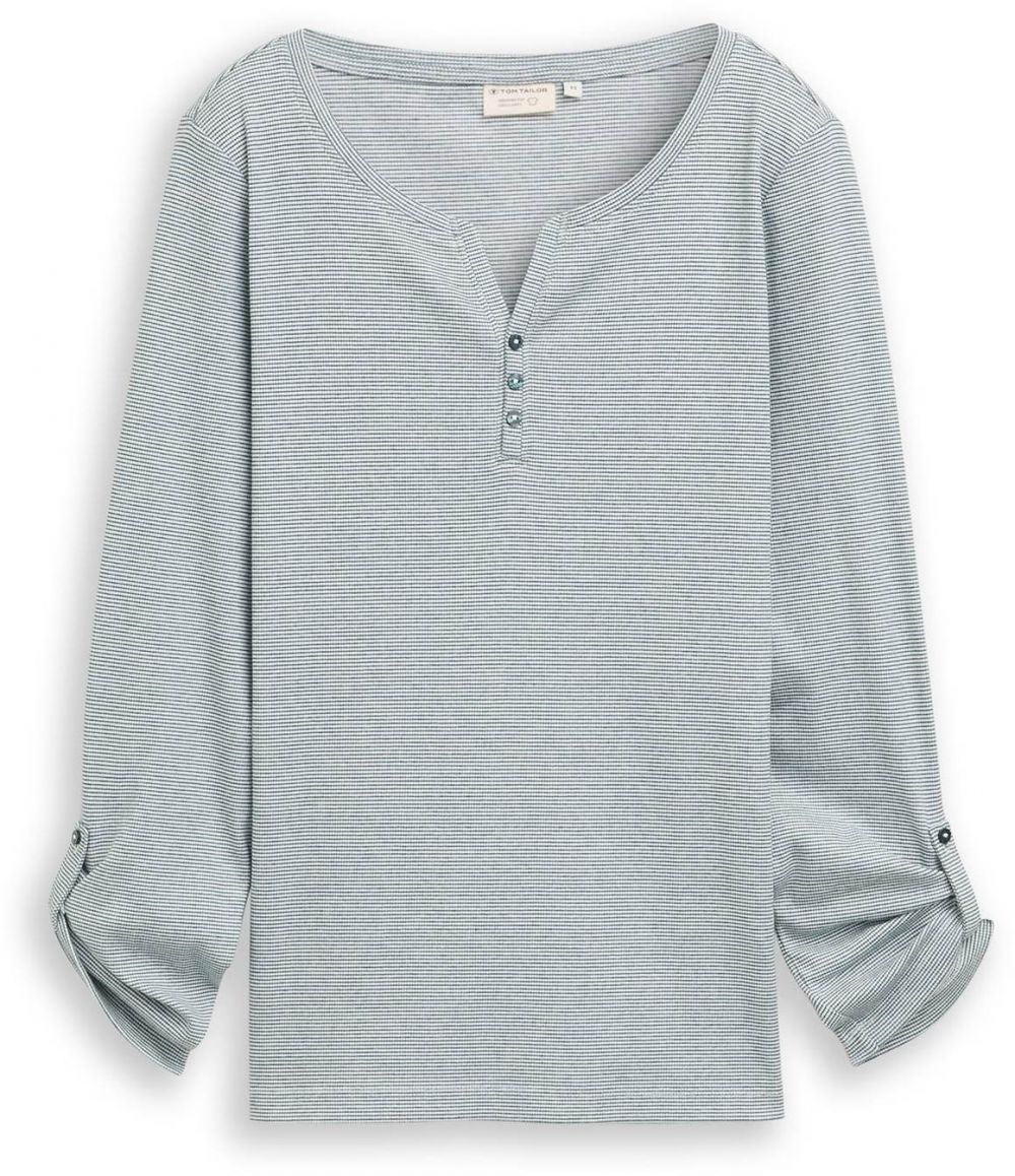 TOM TAILOR Tričko  pastelovo zelená / biela