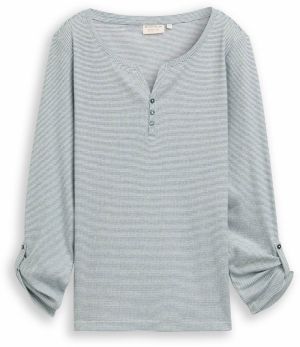 TOM TAILOR Tričko  pastelovo zelená / biela